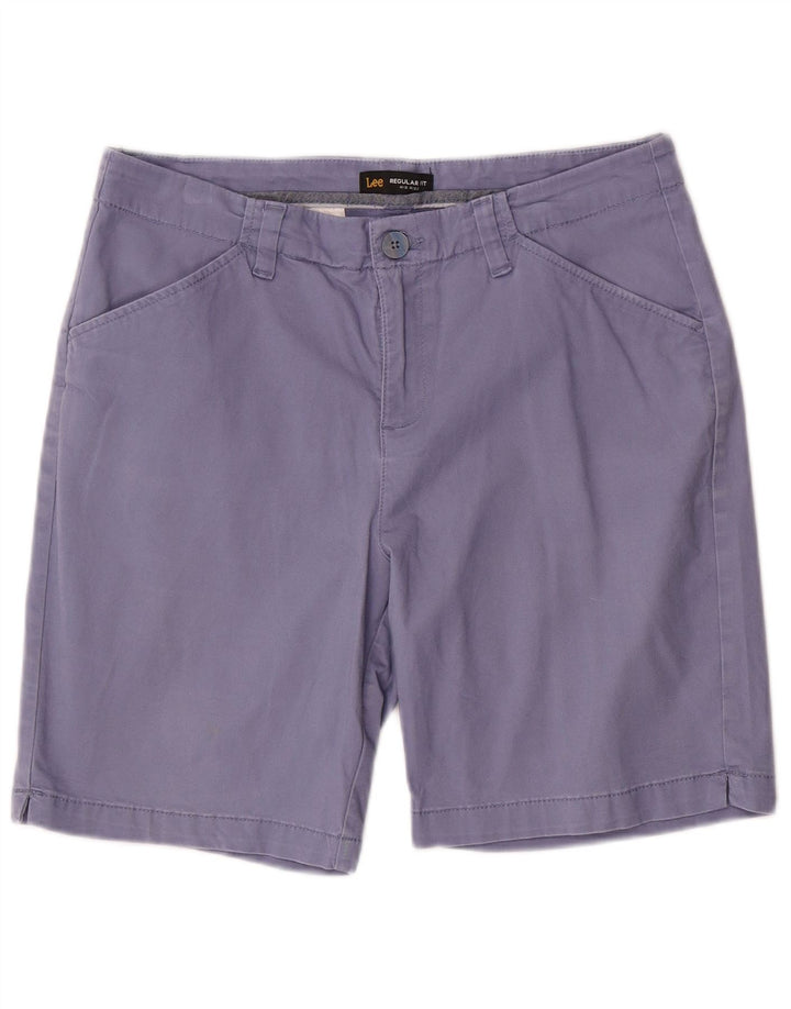 LEE Damen-Chinoshorts mit mittelhohem Bund und normaler Passform, US 12, Größe L, W32, Lila, Baumwolle