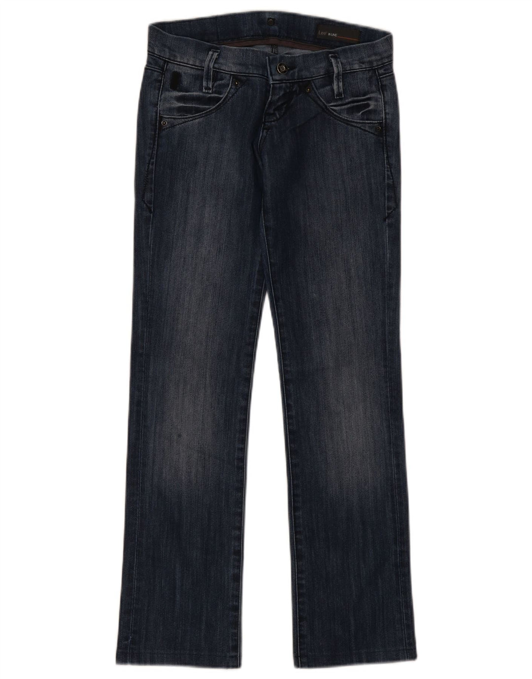 Lee Damen Lynn Straight Jeans W25 L28 Marineblaue Baumwolle
