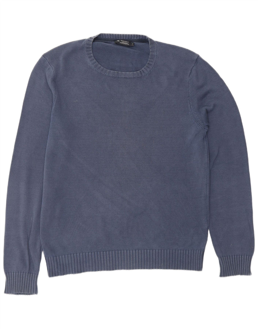 HACKETT Herren-Pullover mit Rundhalsausschnitt, mittelmarineblaue Baumwolle