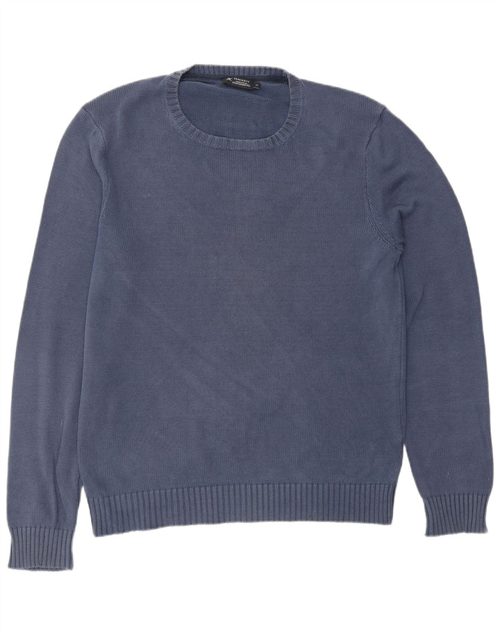 HACKETT Herren-Pullover mit Rundhalsausschnitt, mittelmarineblaue Baumwolle