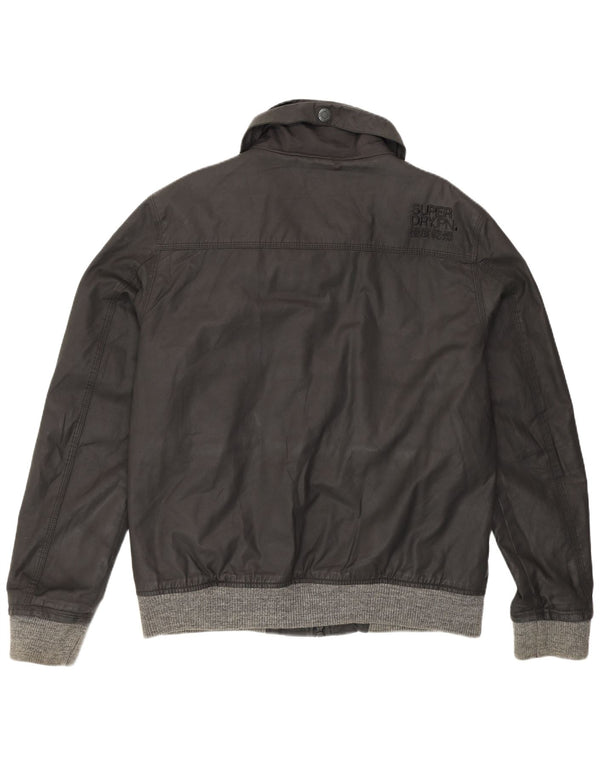 Superdry Herrenjacke aus gewachster Baumwolle, UK 44 2XL Schwarz