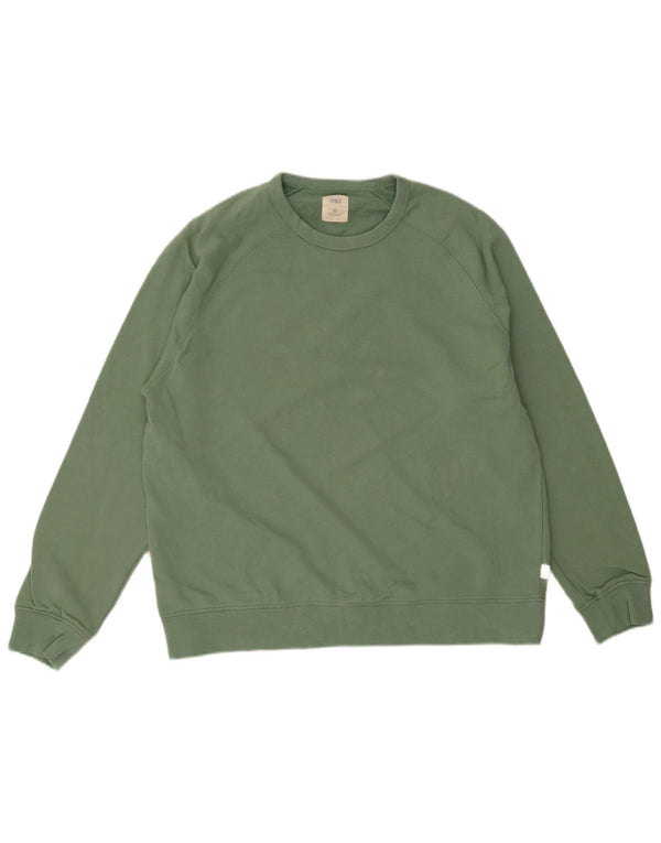 Marks & Spencer Womens Loose Fit Sweatshirt Pullover UK 18 XL Grüne Baumwolle