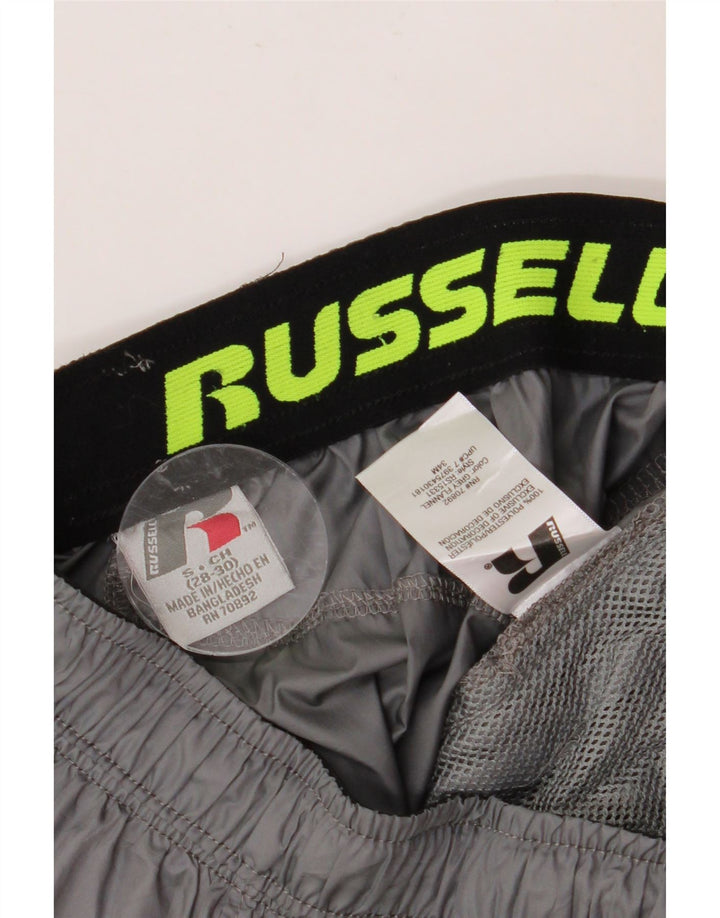 RUSSELL ATHLETIC Herren-Trainingshose, Größe S, Grau, Farbblock-Polyester