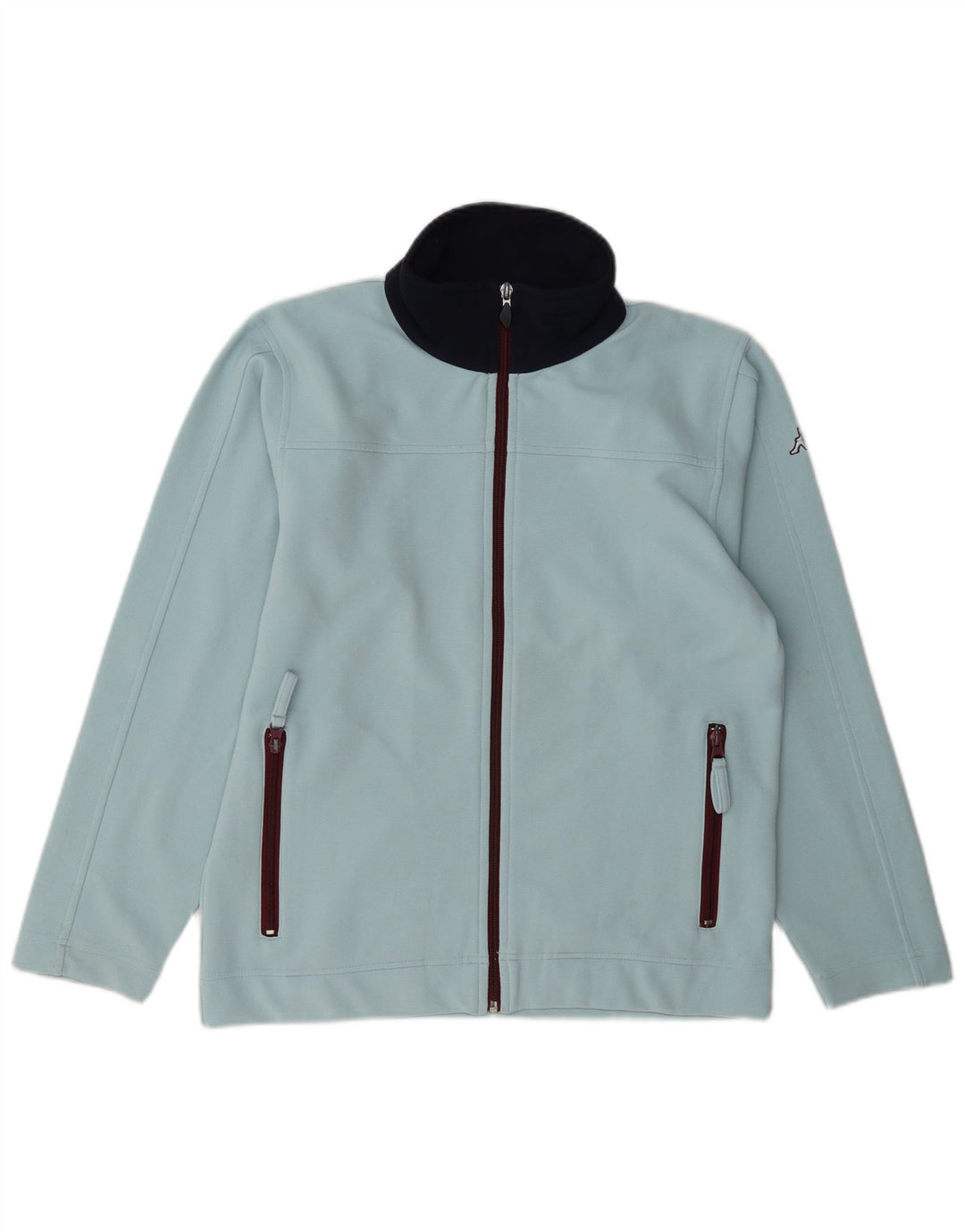 Kappa Damen-Trainingsanzug-Oberteiljacke UK 12 Mittelblaues Colourblock-Polyester