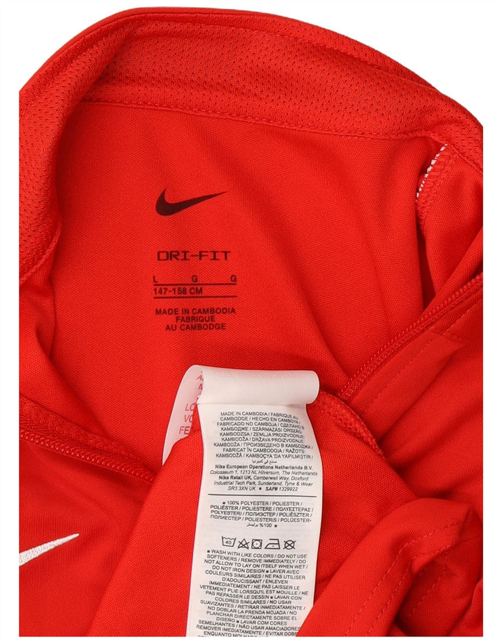 Nike Dri-Fit-Trainingsanzug-Oberteil für Jungen, 12–13 Jahre, groß, rotes Polyester