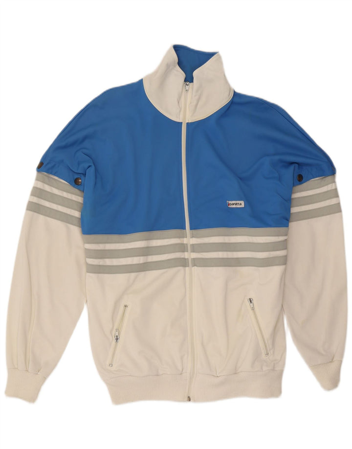 panatta Herren-Trainingsanzug-Oberteiljacke IT 54 XL Blaues Colourblock-Polyamid