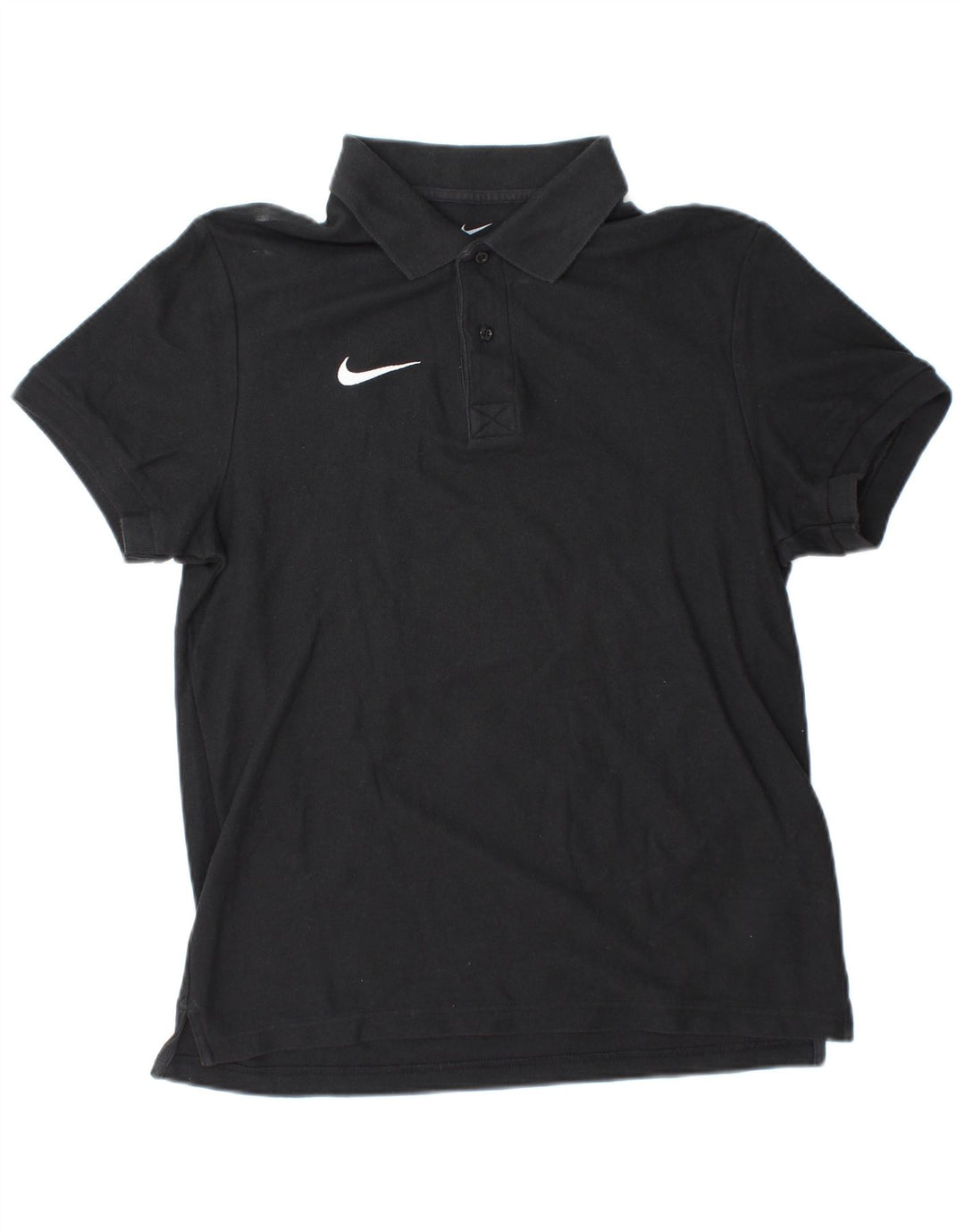 NIKE Herren-Poloshirt, mittelgroß, schwarze Baumwolle
