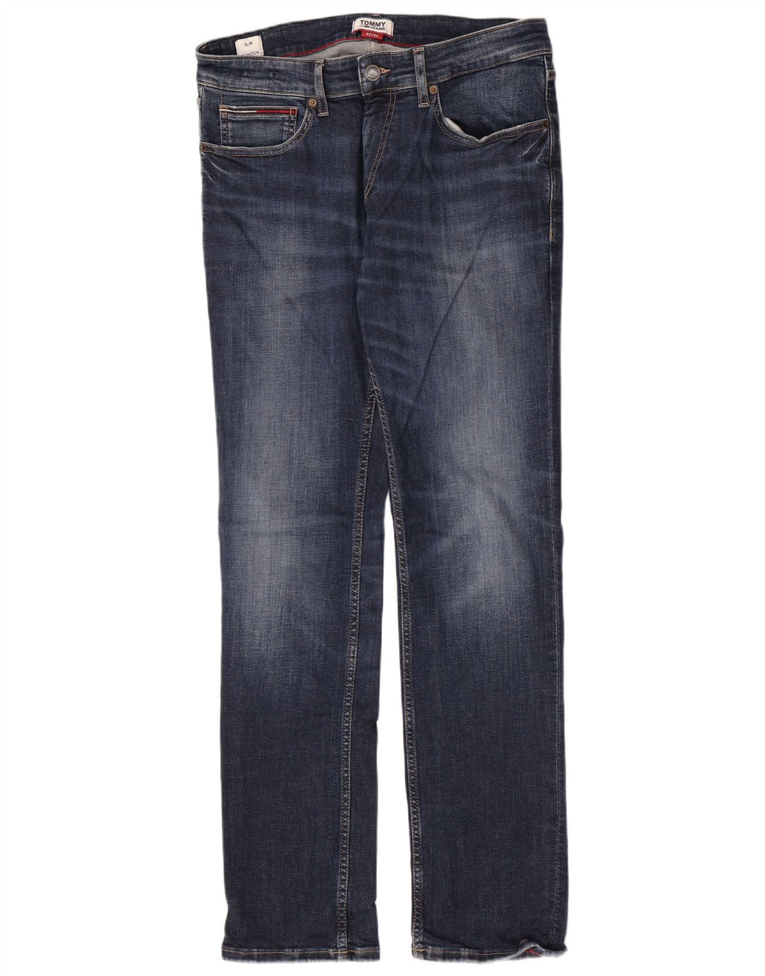 Tommy Hilfiger Herren Slim Jeans W32 L32 Blaue Baumwolle