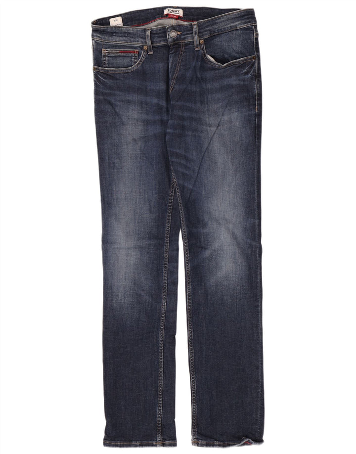 Tommy Hilfiger Herren Slim Jeans W32 L32 Blaue Baumwolle