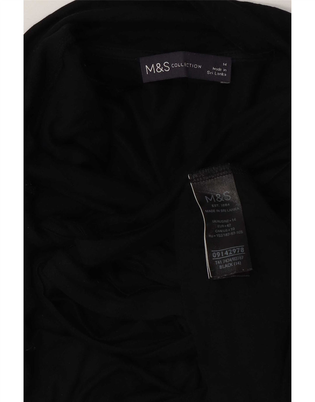 Marks & Spencer Damen-Blusenoberteil UK 14 Large Marineblaue Viskose
