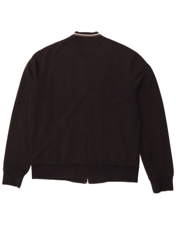 FRED PERRY Herren-Trainingsanzug-Top-Jacke, große schwarze Baumwolle
