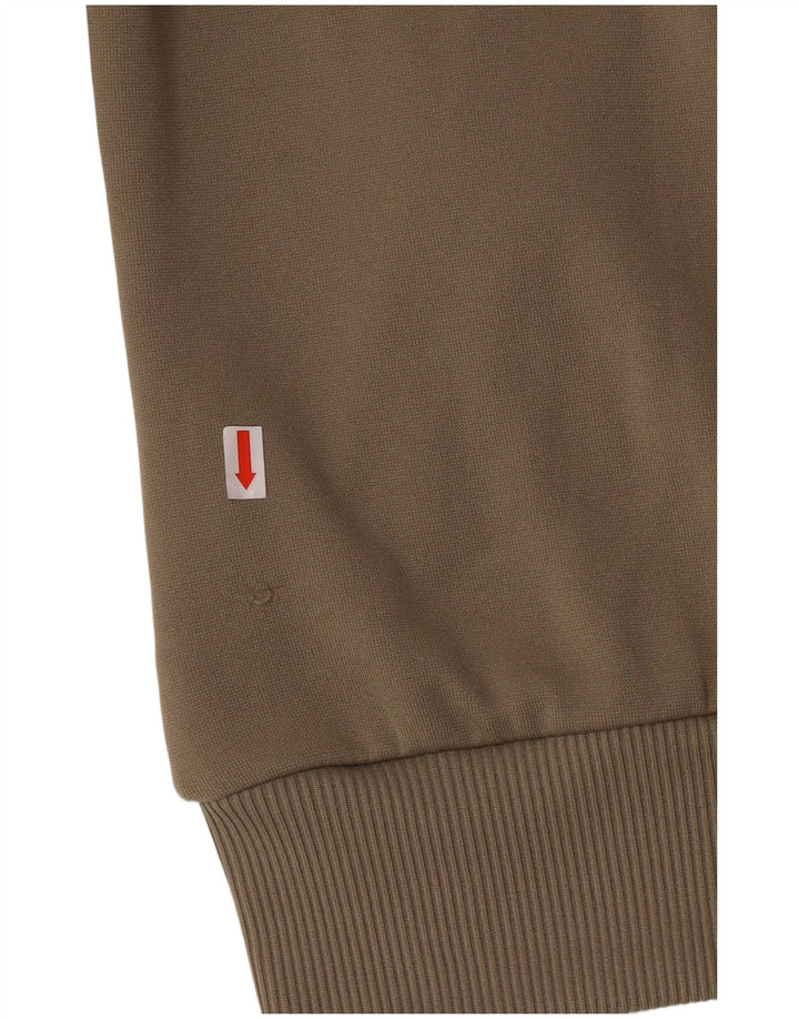 Adidas Damen Zip Hoodie Pullover UK 12 Medium Khaki Polyester