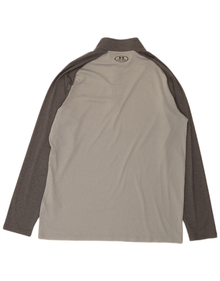 Under Armour Herren Heat Gear Pullover-Trainingsanzug mit Reißverschluss, Größe L, Grau