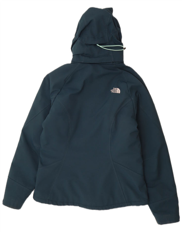 The North Face Wattierte Damenjacke mit Kapuze UK 14 Medium Marineblau Polyester