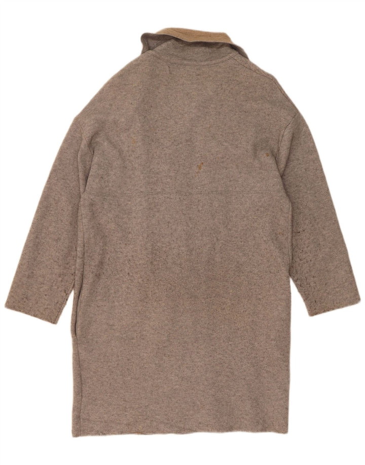 Zara Damen Übergroßer Mantel UK 10 Small Grau meliert