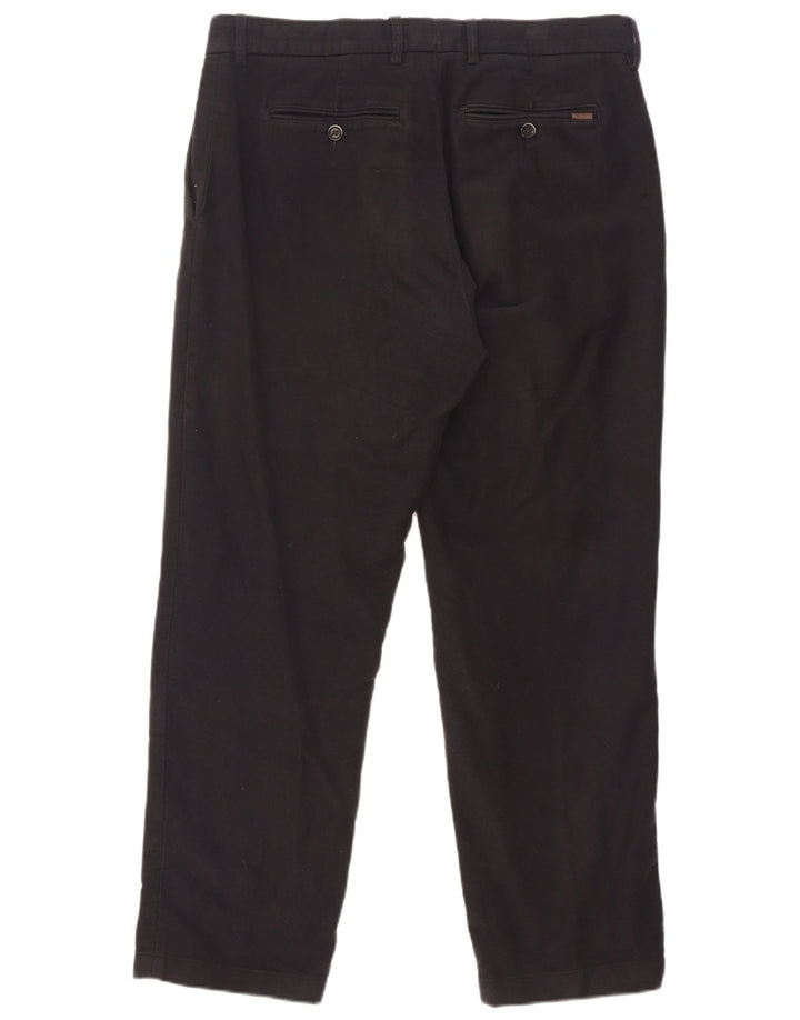 Marks & Spencer Herren-Anzughose in normaler Passform, W34 L29, marineblaue Baumwolle