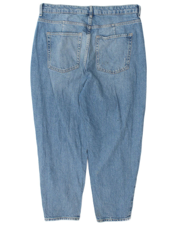 Marks & Spencer Damen Mom-Cropped-Jeans UK 14 Large W34 L25 Blau