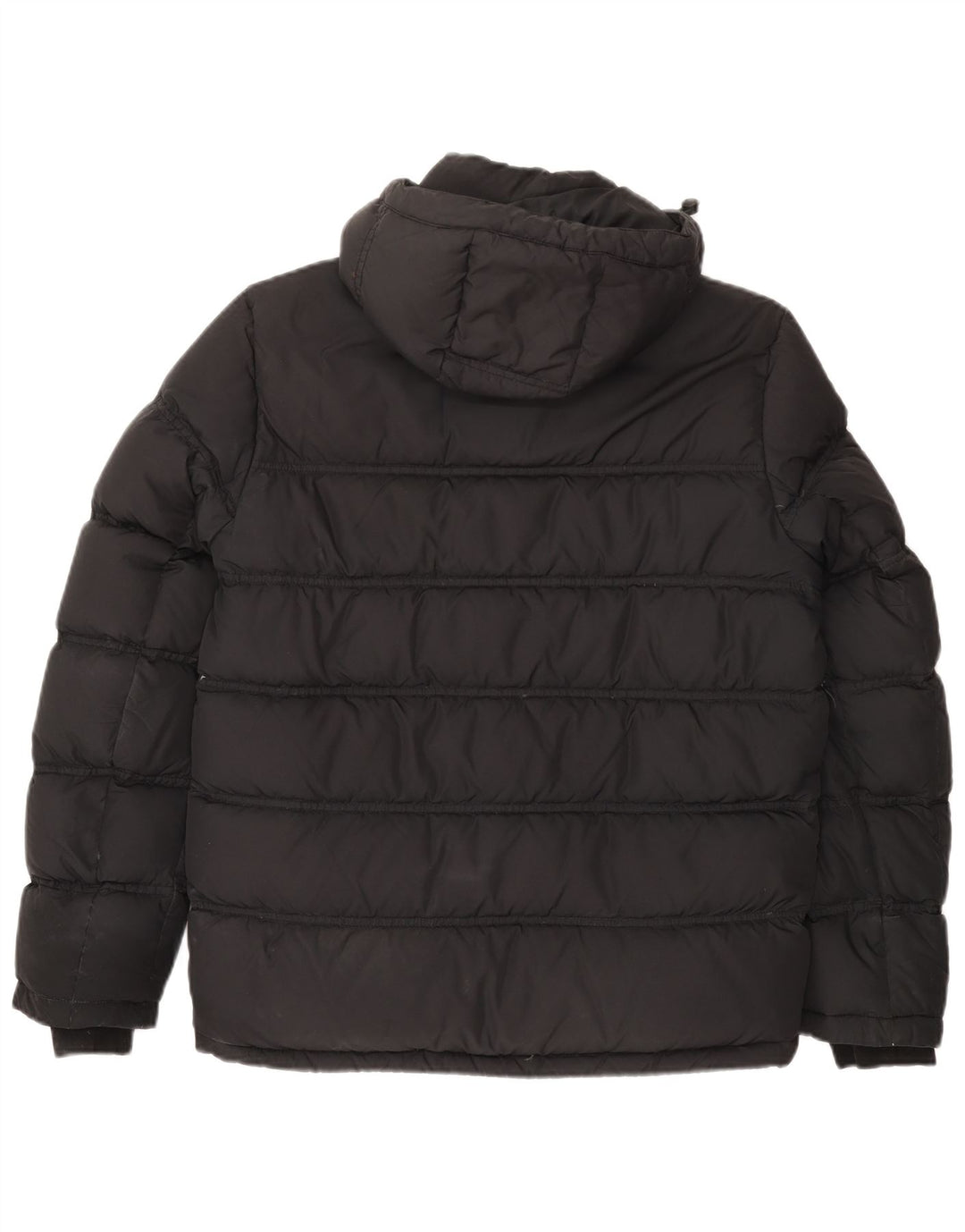 Tommy Hilfiger Herren-Jacke mit Kapuze, gepolstert, UK 38, mittelgraue Baumwolle