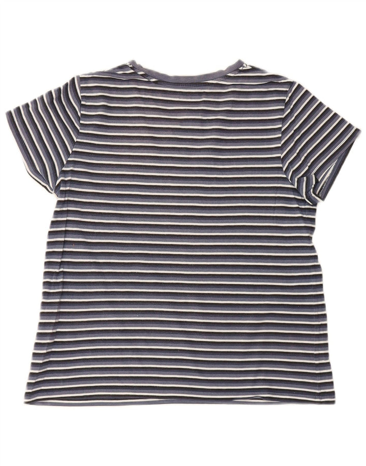 Levi's Damen T-Shirt Top UK 12 Mittel Marineblau gestreift