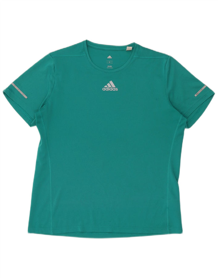 Adidas Herren Climalite T-Shirt Top Large Türkis Polyester