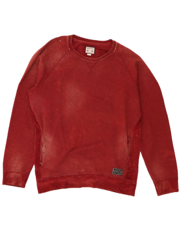 Diesel Mens Sweatshirt Jumper Large Burgundy Cotton