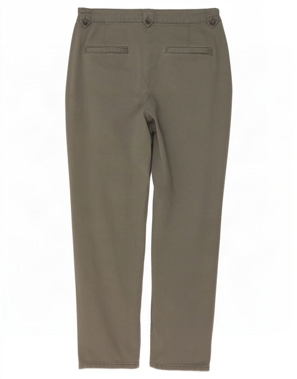 MINT VELVET Damen Tapered Chino-Hose UK 12 Medium W32 L28 Khaki Baumwolle