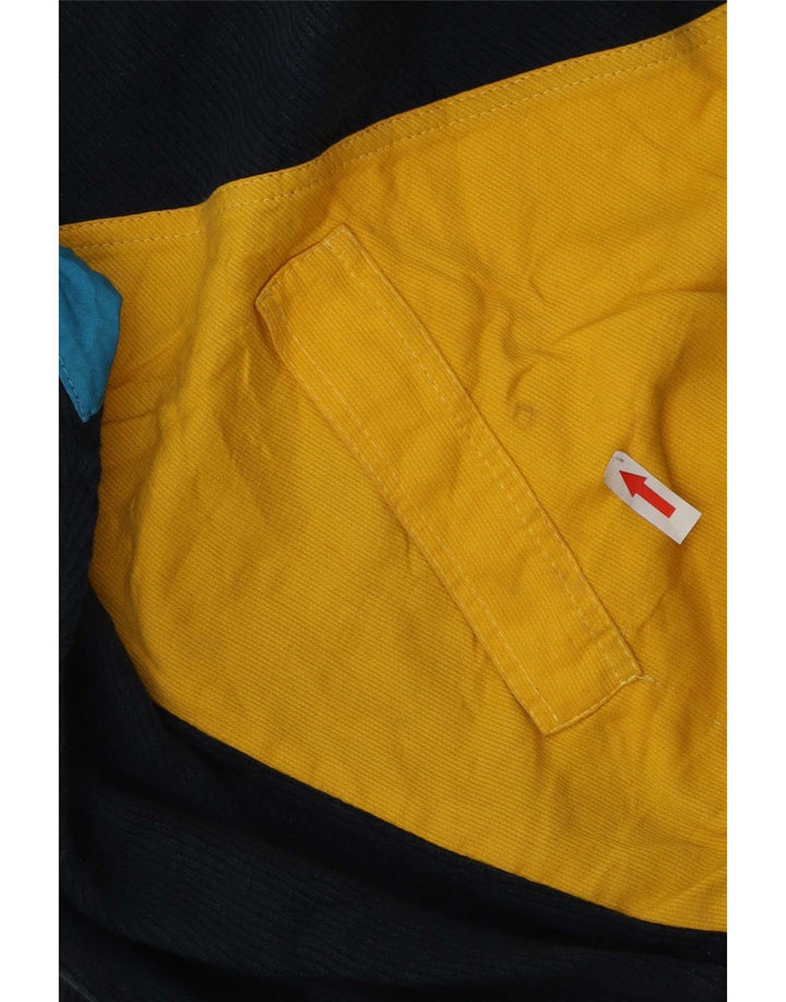 Peter Brown Herren-Cardigan-Pullover IT 48 Mittelmarineblaue Colourblock-Baumwolle