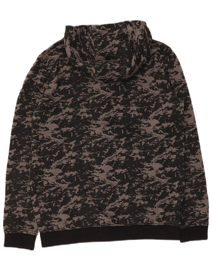 Lyle & Scott Jungen-Kapuzenpullover mit abstraktem Muster und Reißverschluss, 15–16 Jahre, Schwarz