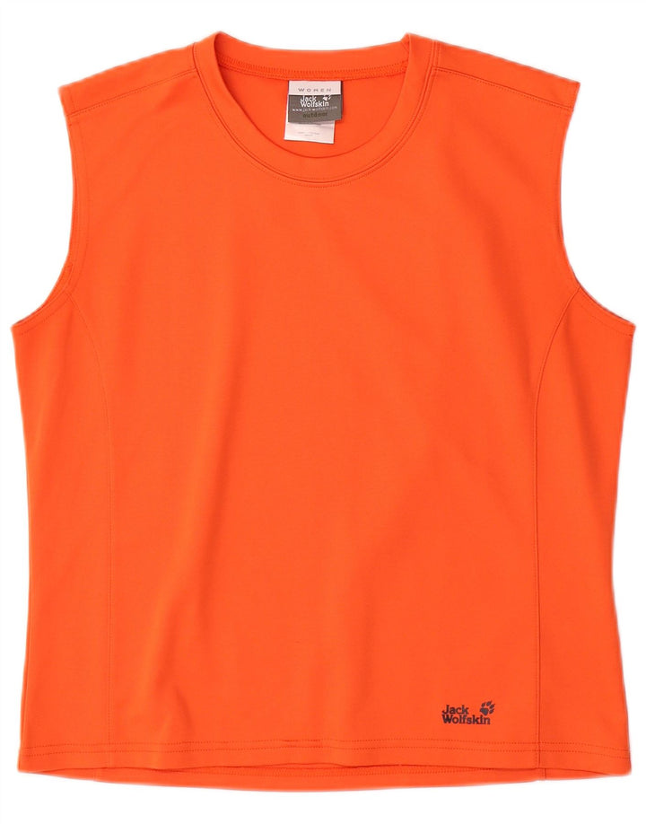 JACK WOLFSKIN Damen Weste Top UK 14/16 Large Orange Polyester