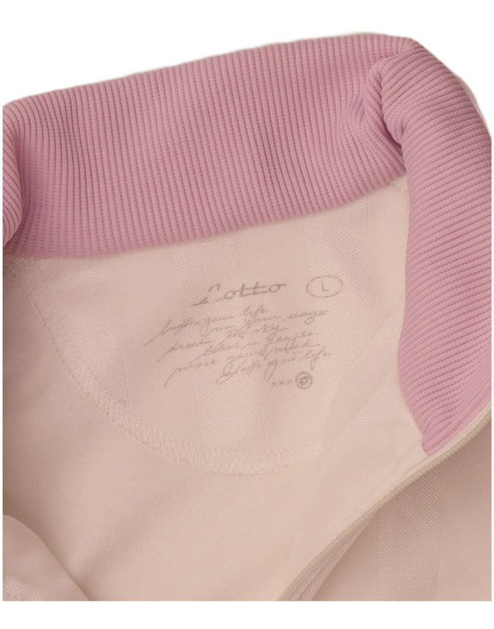 Lotto Damen-Trainingsanzug-Top-Jacke, UK 14, Größe L, rosa, Polyester