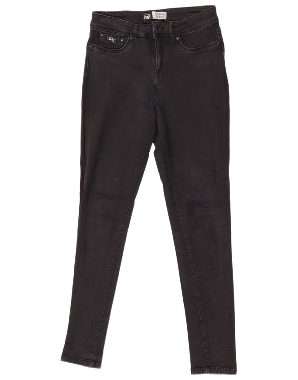 Superdry Damen Sophia Skinny Jeans W26 L30 Schwarz Baumwolle