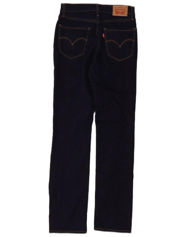 Levi's Damen 724 High Rise Straight Jeans W27 L30 Marineblaue Baumwolle