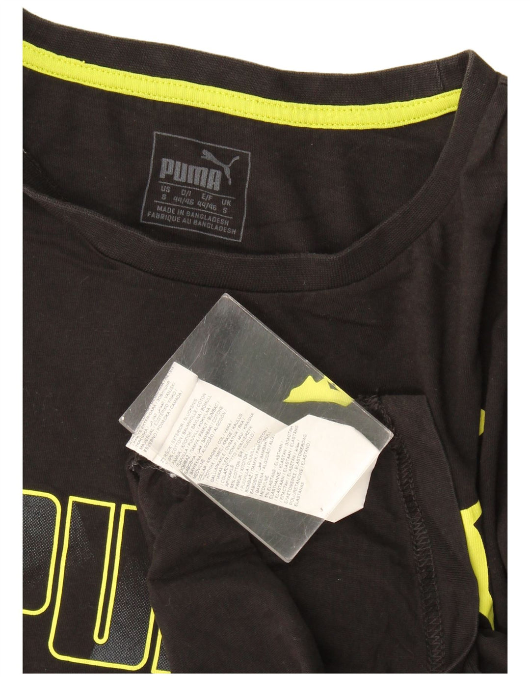 Puma Herren Grafik T-Shirt Top Small Schwarz Baumwolle
