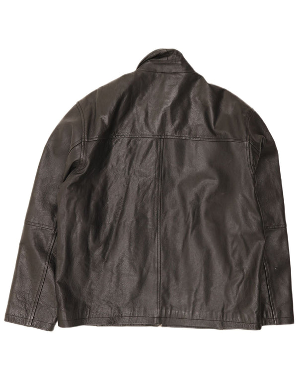 St. Bernard Herren Lederjacke UK 41 Large Schwarz