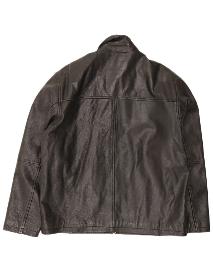 St. Bernard Herren Lederjacke UK 41 Large Schwarz