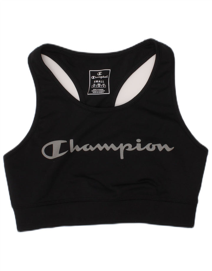 Champion Damen Sport-BH mit Grafik, Größe S, Schwarz, Sport