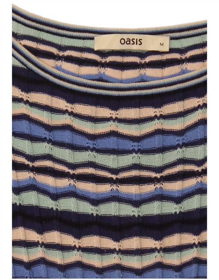 Oasis Damen-Pulloverkleid mit 3/4-Ärmeln, Größe M, mehrfarbig, gestreift