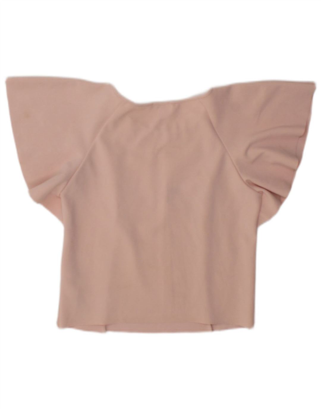 Zara Damen Crop Batwing Bluse Top UK 10 Small Rosa Polyester