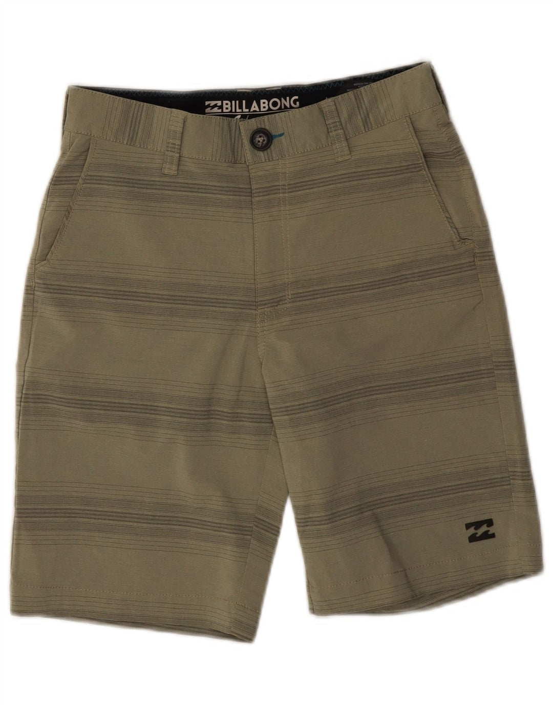 Billabong Herren Chinoshorts W26 Small Khaki Gestreiftes Polyester