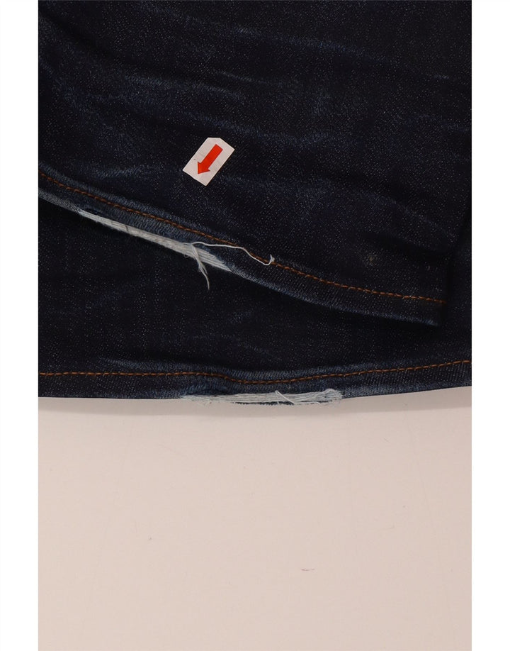 G-STAR Herren 3301 Distressed Regular Tapered Jeans W34 L32 Marineblaue Baumwolle