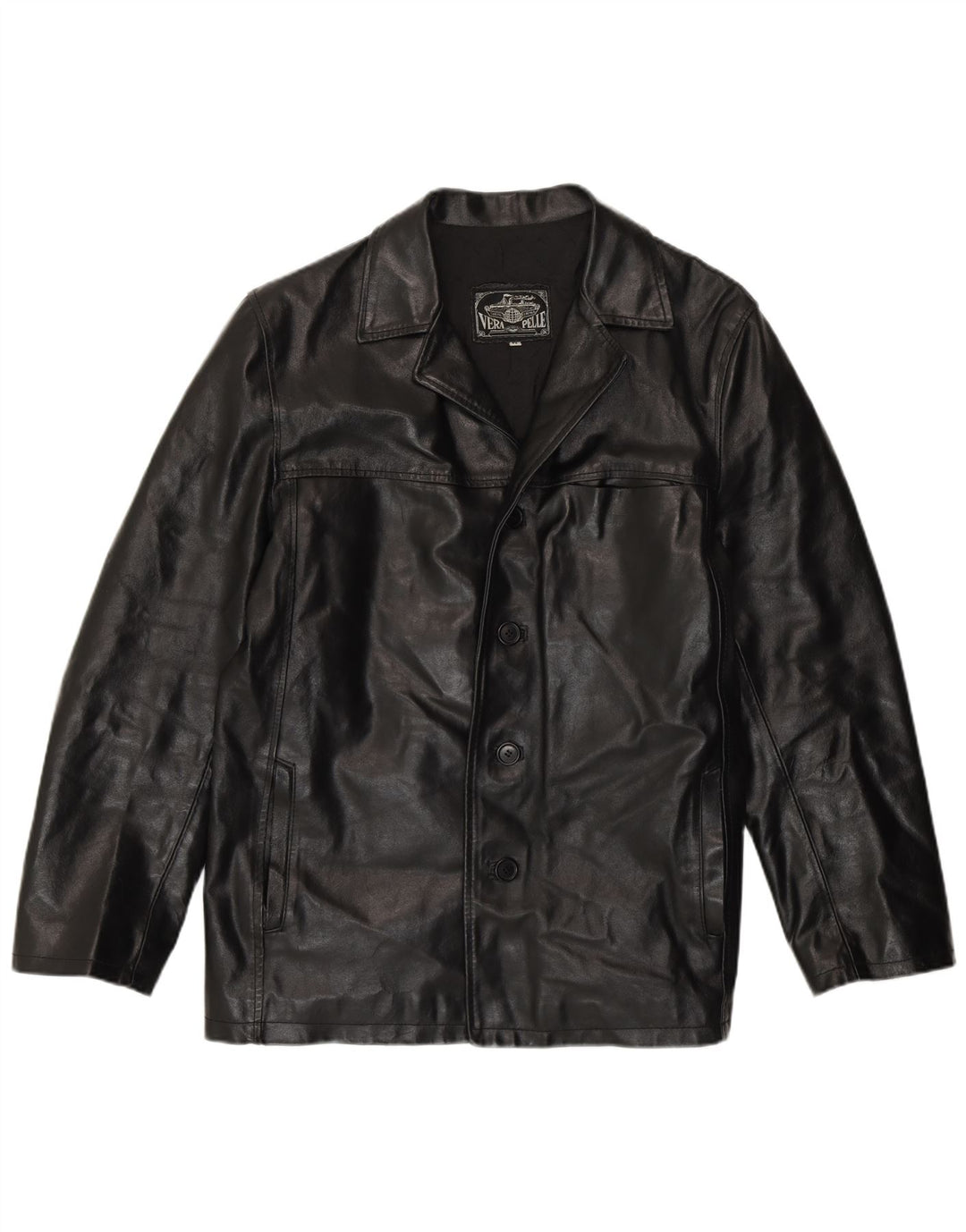 Vintage Herren Lederjacke UK 38 Mittelschwarzes Leder