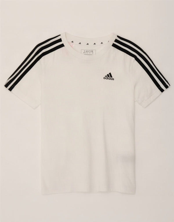 Adidas T-Shirt für Jungen, 7–8 Jahre, weiße Baumwolle