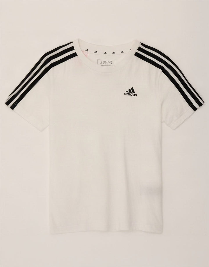 Adidas T-Shirt für Jungen, 7–8 Jahre, weiße Baumwolle