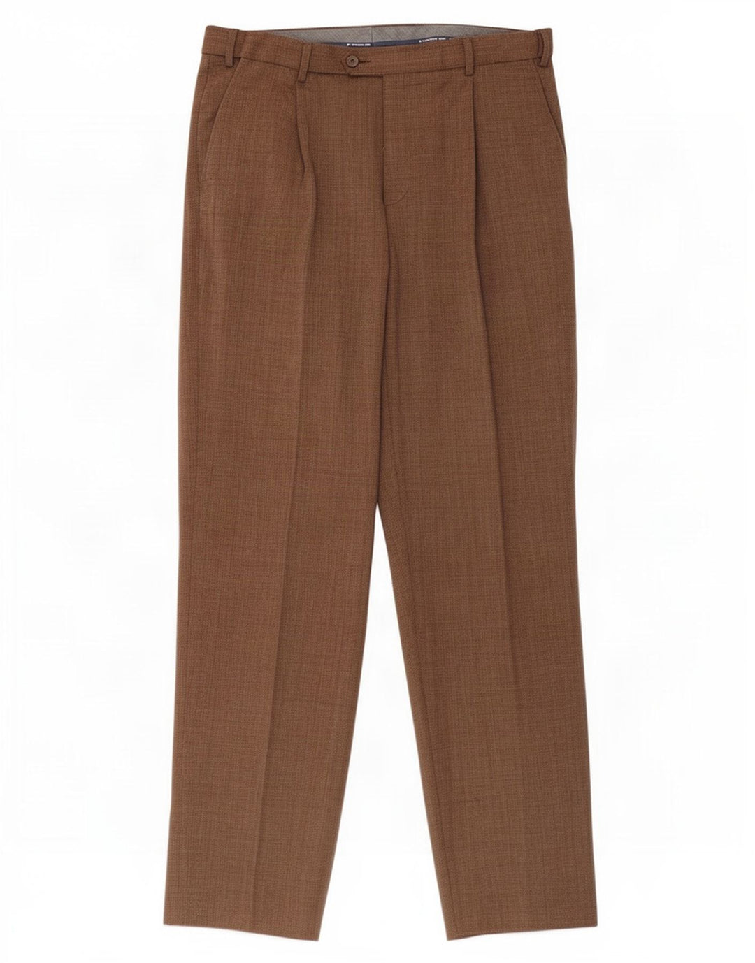 Marks & Spencer Herren-Anzughose in normaler Passform, W34 L33, braun kariert
