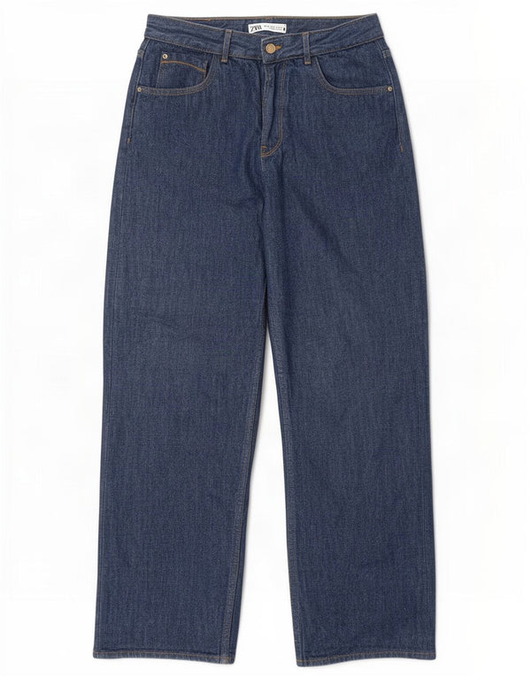 Zara Damen Straight Jeans EU 40 Medium W30 L28 Blaue Baumwolle