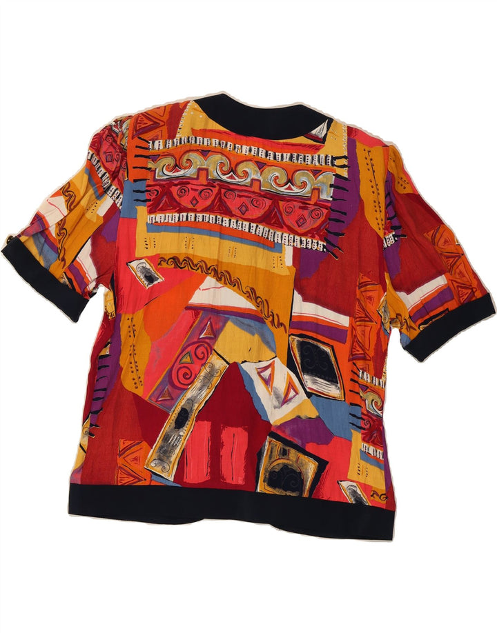 VINTAGE Womens Shirt Blouse IT 46 Large Multicoloured Geometric Vintage Vintage and Second-Hand Vintage from Messina Hembry 