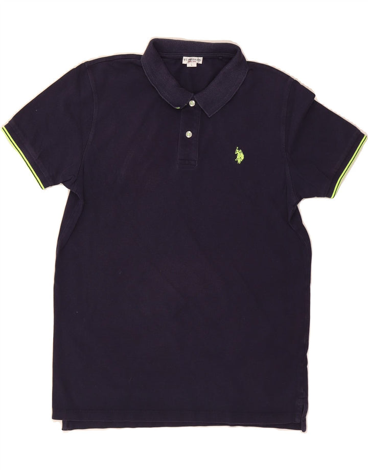 U.S. POLO ASSN. Mens Polo Shirt Large Navy Blue Vintage U.S. Polo Assn. and Second-Hand U.S. Polo Assn. from Messina Hembry 