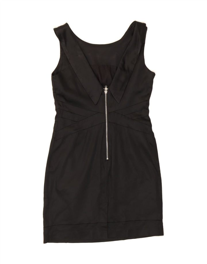 WAREHOUSE Womens Sleeveless Sheath Dress UK 14 Medium Black Acetate Vintage Warehouse and Second-Hand Warehouse from Messina Hembry 