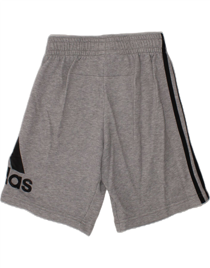 ADIDAS Boys Graphic Sport Shorts 9-10 Years Grey Vintage Adidas and Second-Hand Adidas from Messina Hembry 