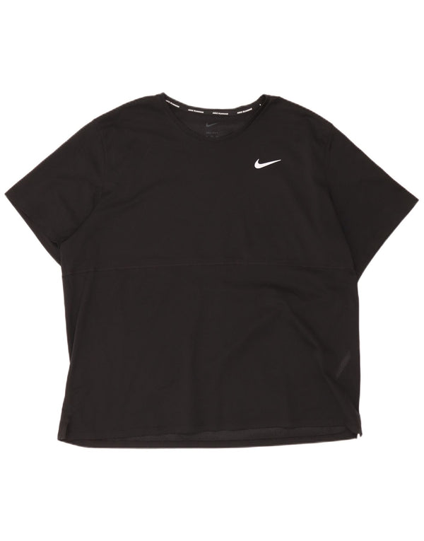 Nike Herren Dri Fit T-Shirt Top 2XL Schwarz Polyester